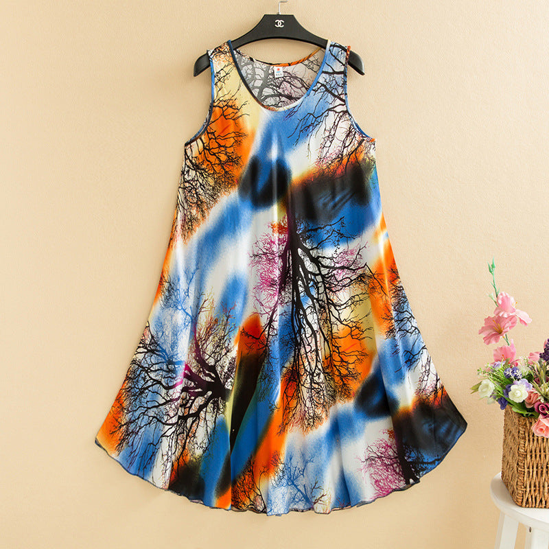 Cotton Vest Dress Ethnic Women's Clothing Retro