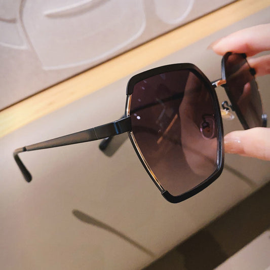 Metal Half Frame Women's Sunglasses Protect Against UV Rays