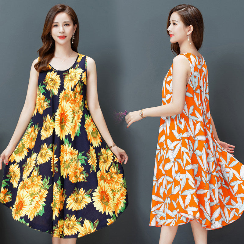 Cotton Vest Dress Ethnic Women's Clothing Retro