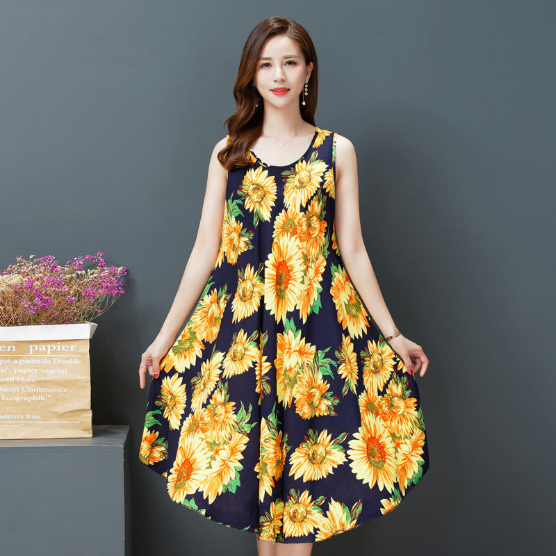 Cotton Vest Dress Ethnic Women's Clothing Retro
