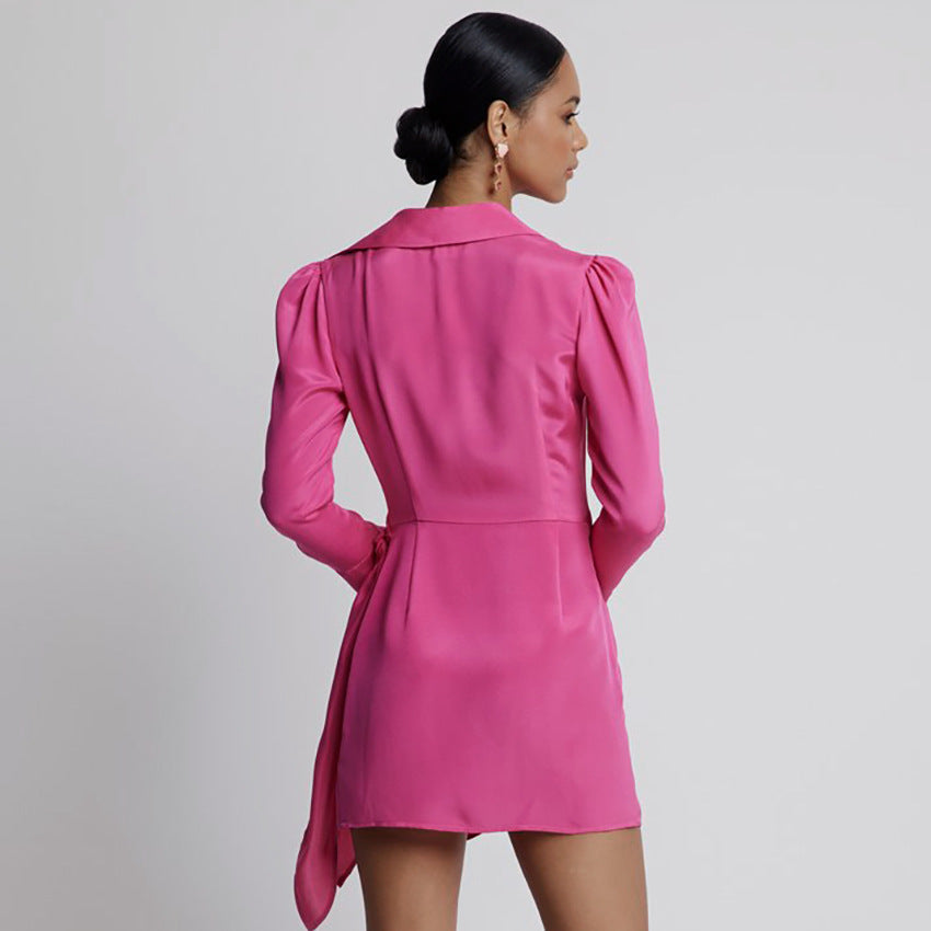 Shirt Skirt Dress Bow Knot Right Angle Shoulder