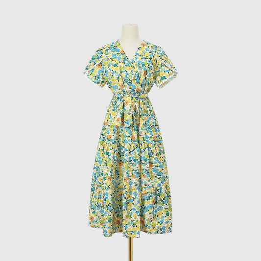 Women's Summer Floral Split V-neck Dress