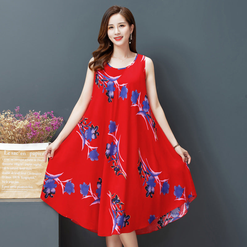 Cotton Vest Dress Ethnic Women's Clothing Retro
