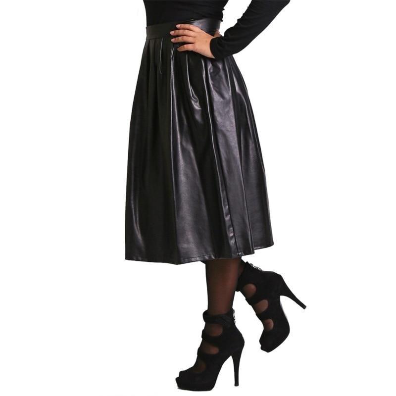 Casual Women's Spring Autumn Solid High Waist Long Pleated Maxi Skirt