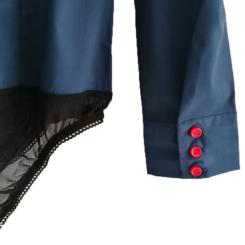 Women's Long Sleeve Button-up Collared Blouse Body Shirt