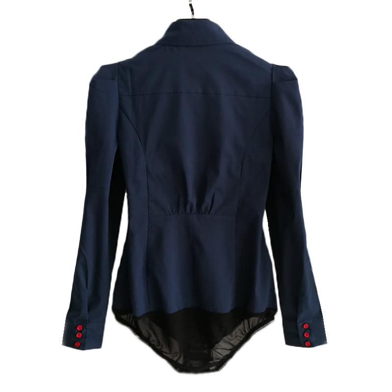 Women's Long Sleeve Button-up Collared Blouse Body Shirt