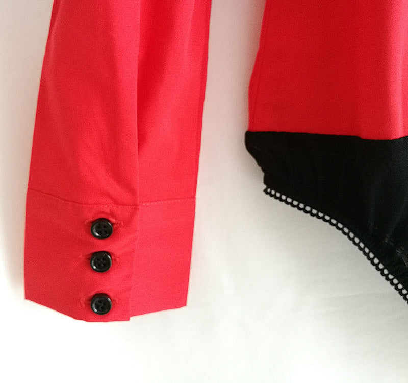 Women's Long Sleeve Button-up Collared Blouse Body Shirt