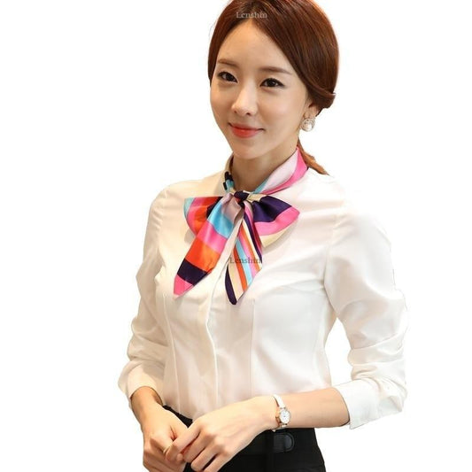 Elegant Fashion Women's Formal Office Bowtie Blouse Shirts Tops Work Wear