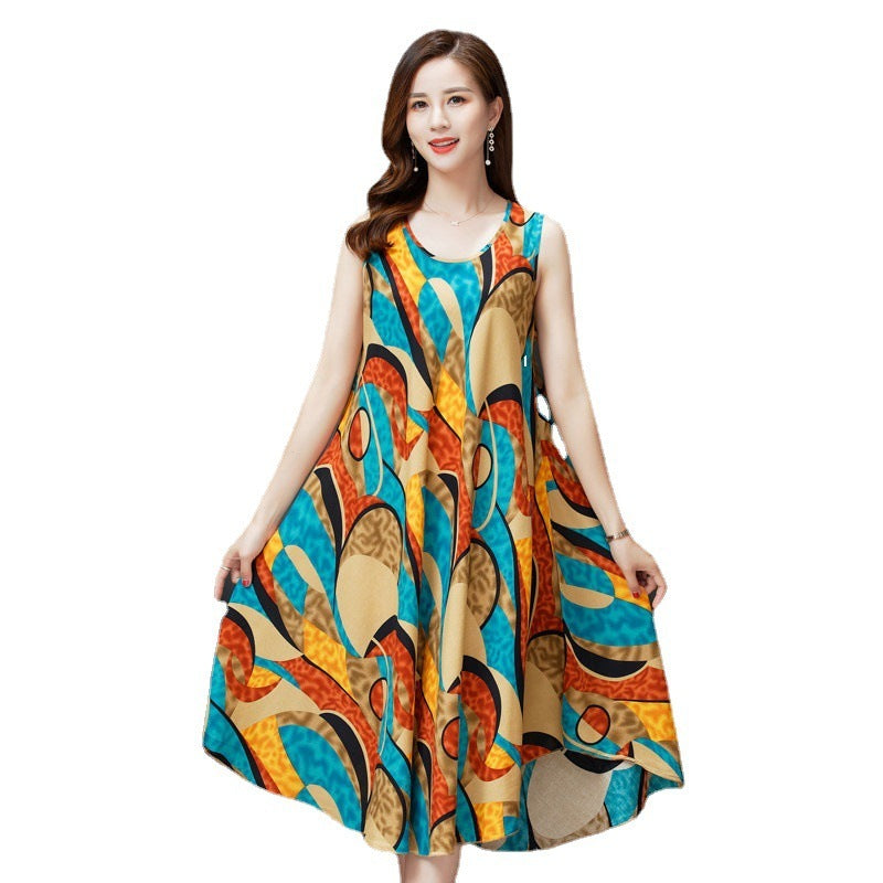 Cotton Vest Dress Ethnic Women's Clothing Retro