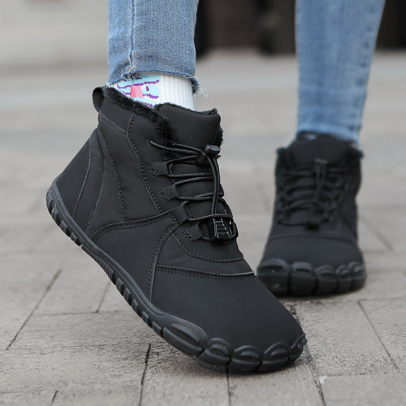 Outdoor Snow Boots Non-slip Waterproof Fleece-lined Insulated Cotton-padded Shoes