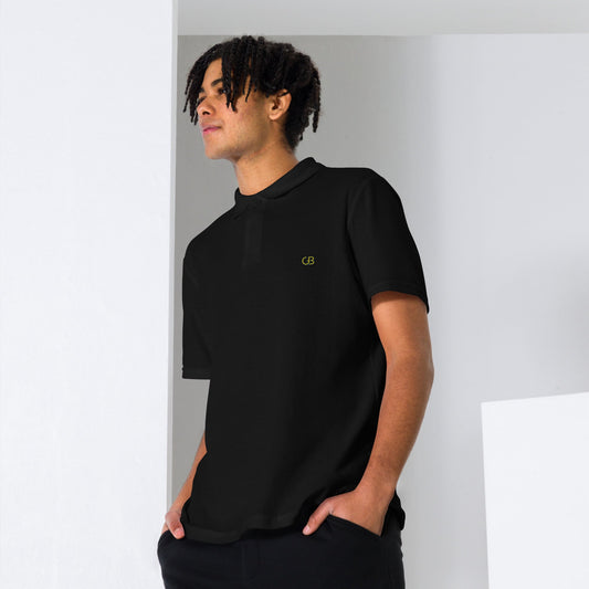 Gerald Black Unisex Pique Polo Shirt YelBlu