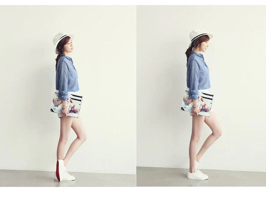 Long-Sleeved White Linen Korean Casual Female Blouse Tops for Autumn