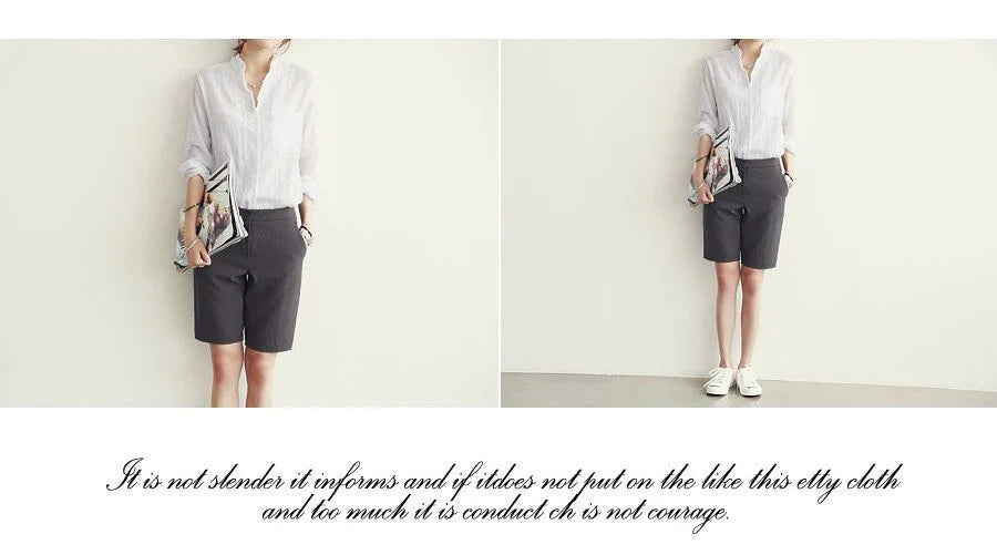 Long-Sleeved White Linen Korean Casual Female Blouse Tops for Autumn