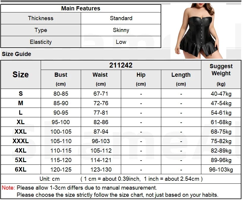 Women's Sexy Gothic Push-Up Lace Ruffle Decor Trim Bustier Corset