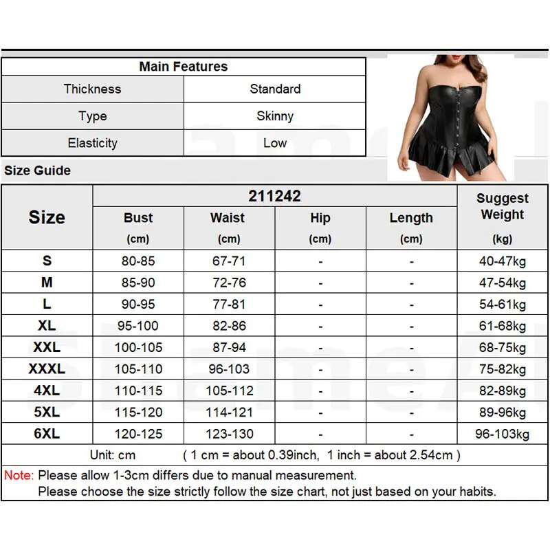 Women's Sexy Gothic Push-Up Lace Ruffle Decor Trim Bustier Corset
