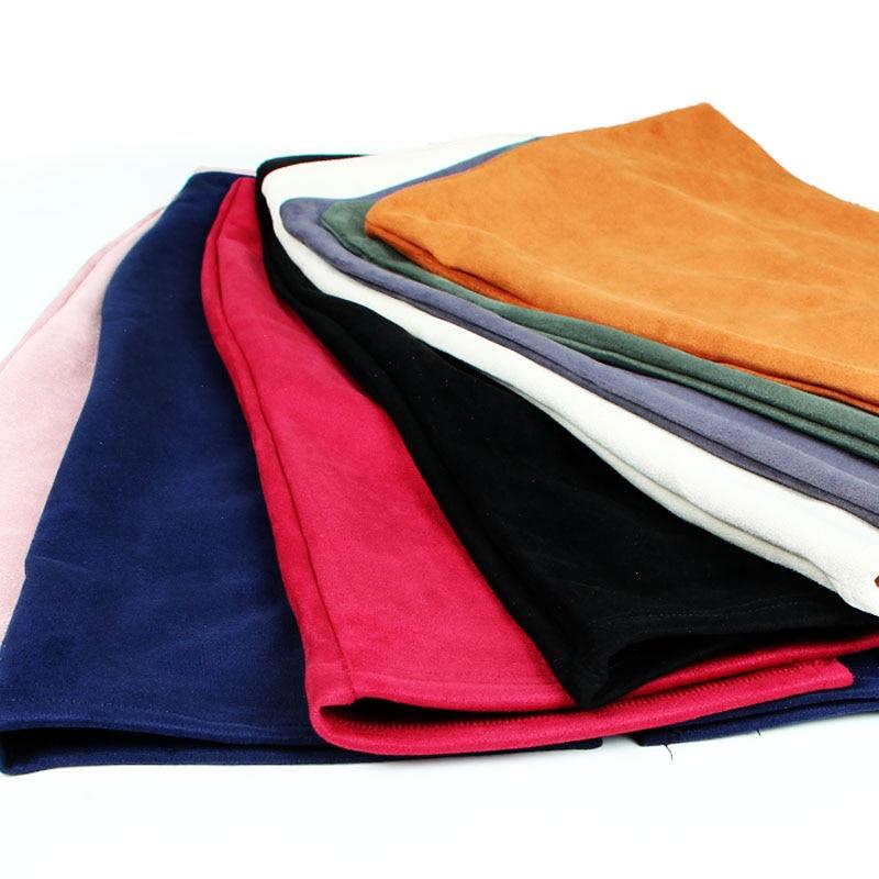 Sexy Women's Suede Elastic High Waist Multi-Color Bodycon Pencil Skirts