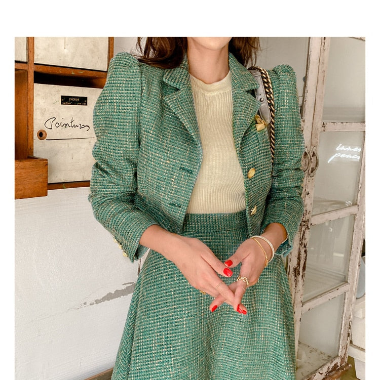 Winter Casual Designer Women's Full Sleeves Elastic Waist Two Piece Set