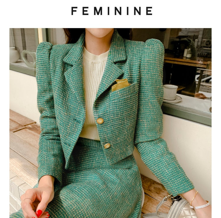 Winter Casual Designer Women's Full Sleeves Elastic Waist Two Piece Set