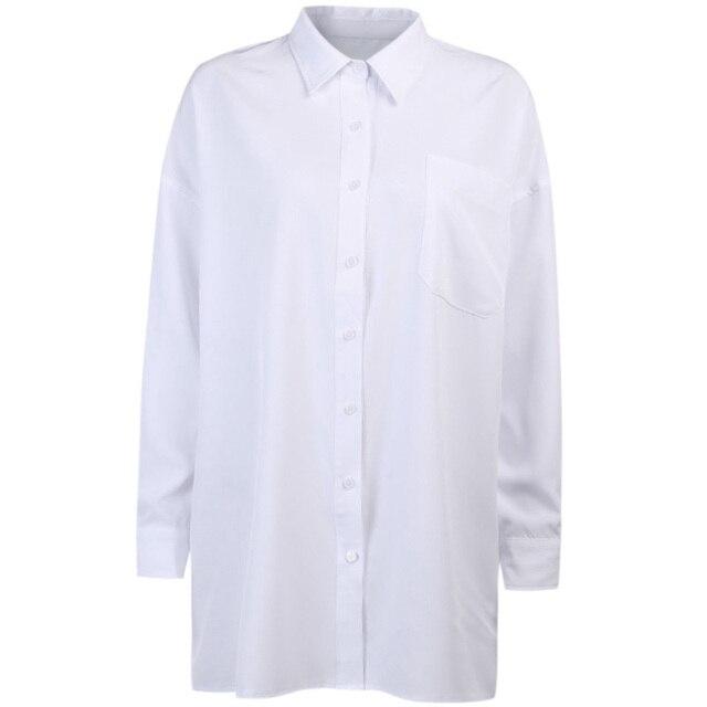 Women's Button Fly Lantern Sleeves Turn Down Collar Loose Shirt Blouse
