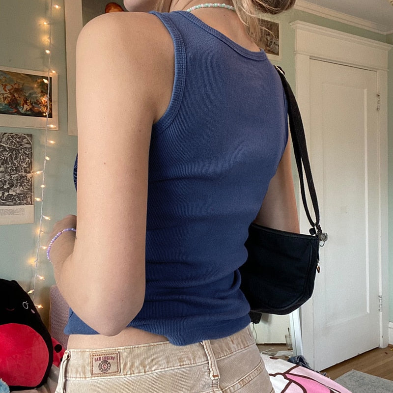 Women's Summer Diamonds Printed Mini Vest Sleeveless Camisoles
